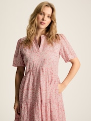 Joules Ariella Pink Cotton Dress - Image 3 of 6
