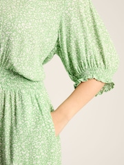 Joules Laurie Green Viscose Midi Dress - Image 5 of 5