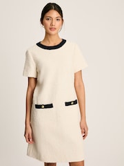 Joules Celeste Cream Mini Boucle Dress - Image 1 of 6