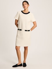 Joules Celeste Cream Mini Boucle Dress - Image 3 of 6