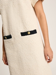 Joules Celeste Cream Mini Boucle Dress - Image 5 of 6