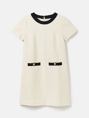 Joules Celeste Cream Mini Boucle Dress - Image 6 of 6