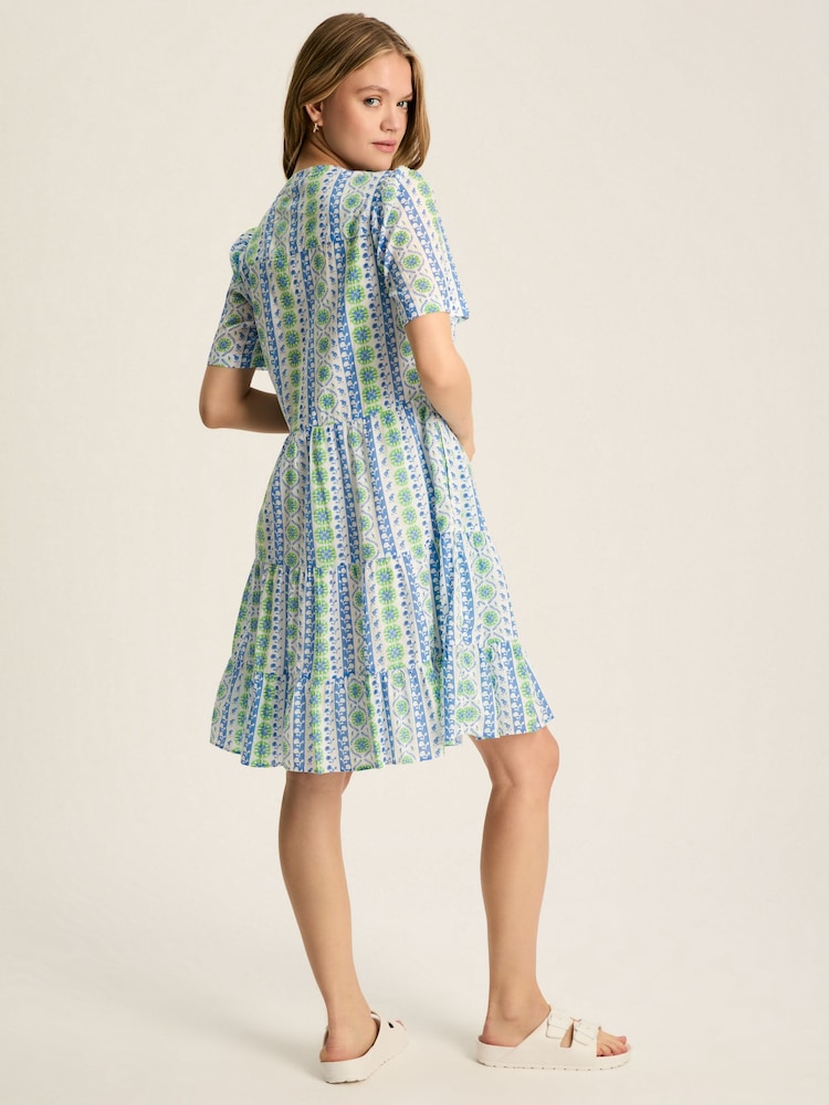 Joules Ariella Blue Cotton Dress - Image 2 of 5 Joules Ariella Blue Cotton Dress - Image 2 of 5