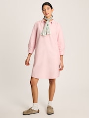 Joules Marlowe Pink Dress with Shirt/ Nehru Collar - Image 4 of 7