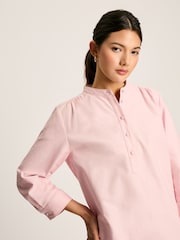 Joules Marlowe Pink Dress with Shirt/ Nehru Collar - Image 5 of 7
