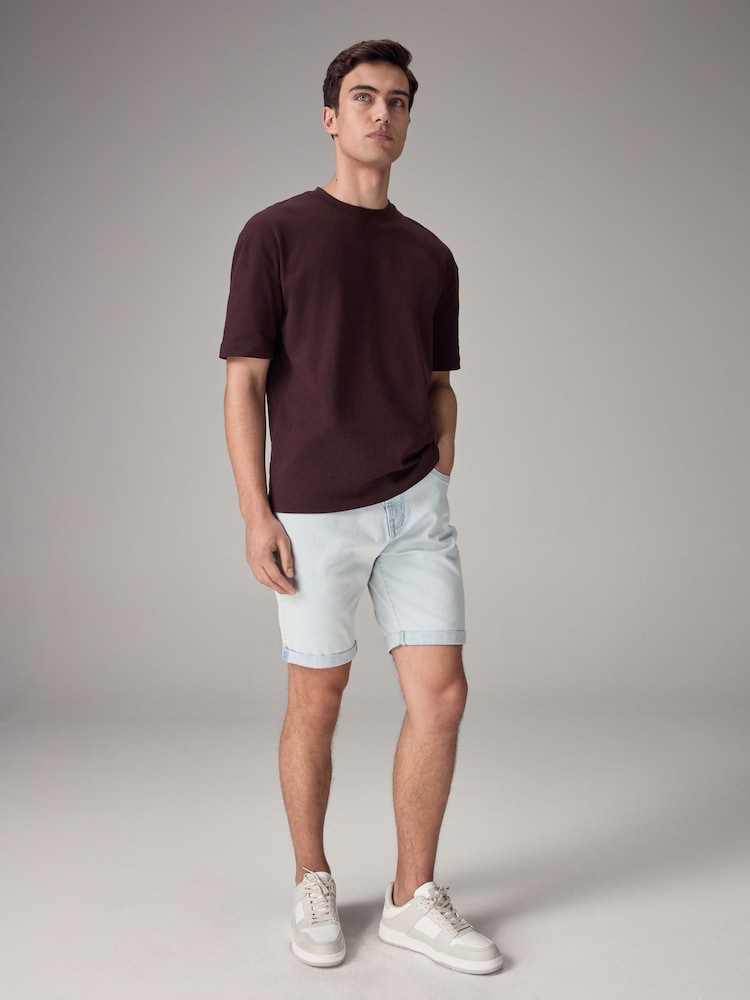 Bleach Stretch Denim Shorts - Image 2 of 10