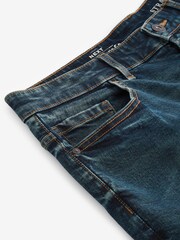 Dark Blue Stretch Denim Shorts - Image 6 of 9