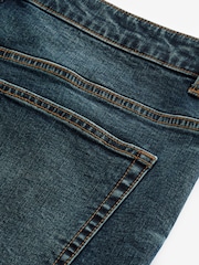 Dark Blue Stretch Denim Shorts - Image 7 of 9