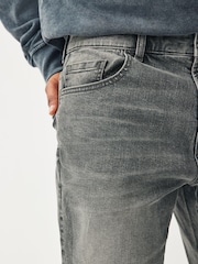Grey Stretch Denim Shorts - Image 4 of 9