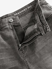Grey Stretch Denim Shorts - Image 6 of 9