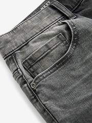 Grey Stretch Denim Shorts - Image 7 of 9