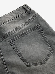 Grey Stretch Denim Shorts - Image 8 of 9
