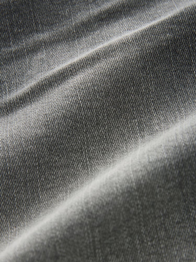 Grey Stretch Denim Shorts - Image 9 of 9