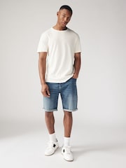 Blau - Denim-Shorts mit Stretchanteil - Bild 2 von 8