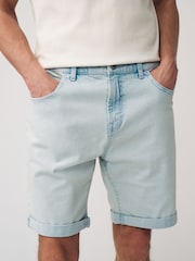 Bleach Stretch Denim Shorts - Image 1 of 8