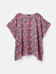 Joules Rosanna Navy & Pink Beach Cover-Up - Image 7 of 7