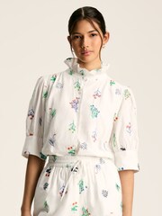 Joules Iris White Embroidered Blouse - Image 5 of 7