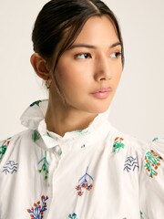 Joules Iris White Embroidered Blouse - Image 6 of 7