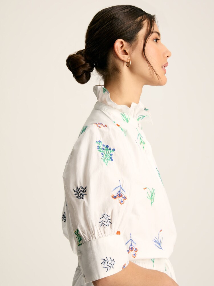 Joules Iris White Embroidered Blouse - Image 7 of 7