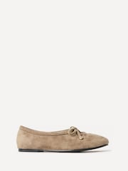 Linzi Natural Arlo Ballet Pumps with Bow Detail - Image 2 of 5
