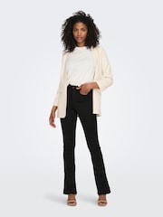 ONLY Black Royal High Waisted Stretch Flared Jeans - Image 1 of 5