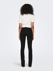 ONLY Black Royal High Waisted Stretch Flared Jeans - Image 2 of 5