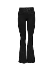 ONLY Black Royal High Waisted Stretch Flared Jeans - Image 5 of 5