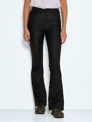 NOISY MAY Black High Waisted Flare 100% Cotton Jeans - Image 1 of 6