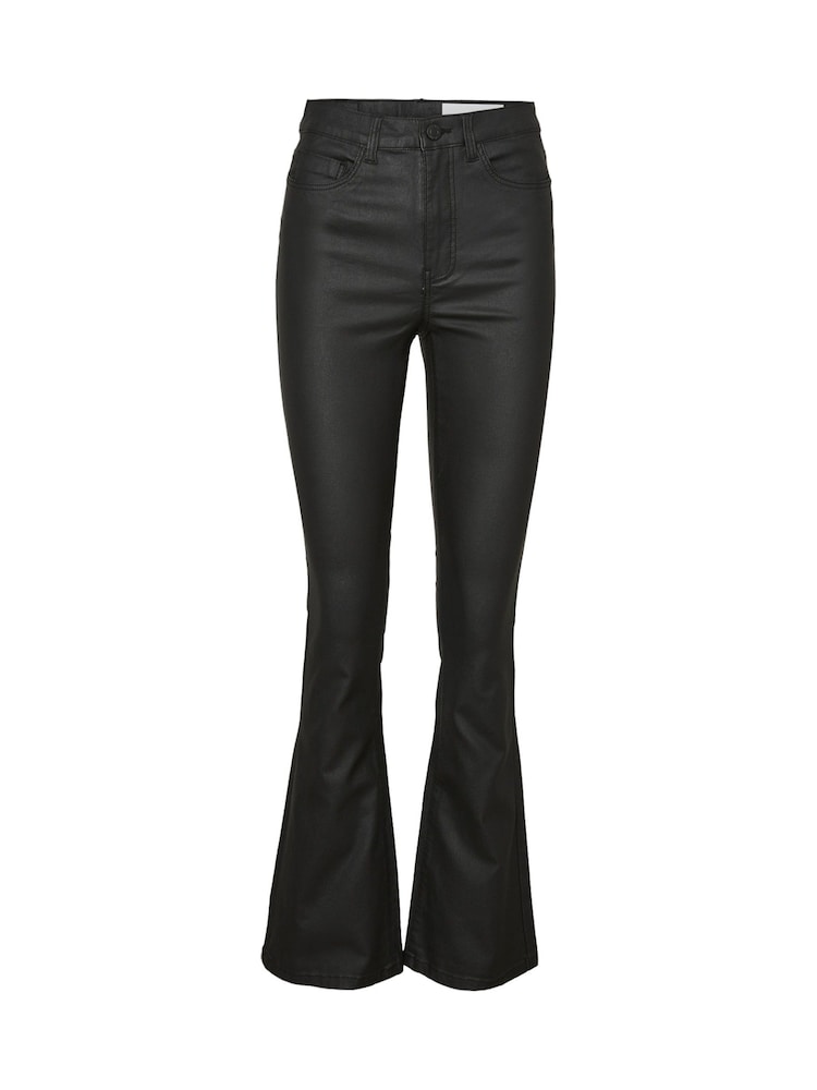 NOISY MAY Black High Waisted Flare 100% Cotton Jeans - Image 6 of 6 NOISY MAY Black High Waisted Flare 100% Cotton Jeans - Image 6 of 6
