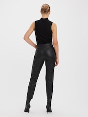 VERO MODA Black Straight Leg Coated Jeans - Image 3 of 6