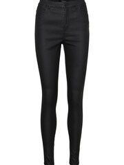VERO MODA Black High Waisted Coated Skinny Jeans - Image 4 of 4