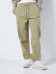NOISY MAY Green High Waisted Utility Cargo Trousers - Image 1 of 5