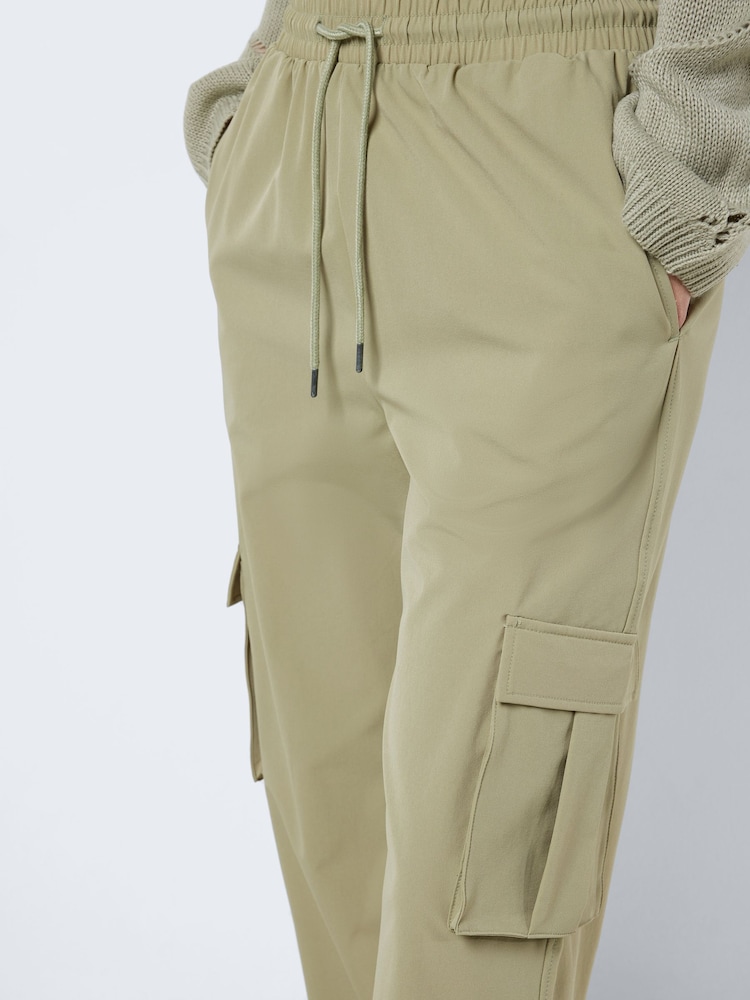 NOISY MAY Green High Waisted Utility Cargo Trousers - Image 5 of 5