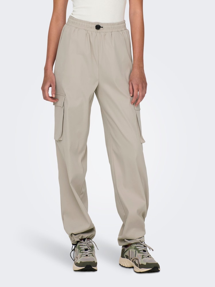ONLY Cream Cargo Trousers - Image 1 of 7 ONLY Cream Cargo Trousers - Image 1 of 7
