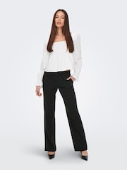 ONLY Black Stretch High Waist Straight Leg Trousers - Image 3 of 5