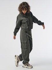 ONLY Grey Cargo Trousers - Image 1 of 7