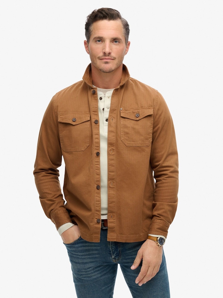 Sobrecamisa de espiga The Merchant Store de Superdry - Imagen 1 de 6 Sobrecamisa de espiga The Merchant Store de Superdry - Imagen 1 de 6