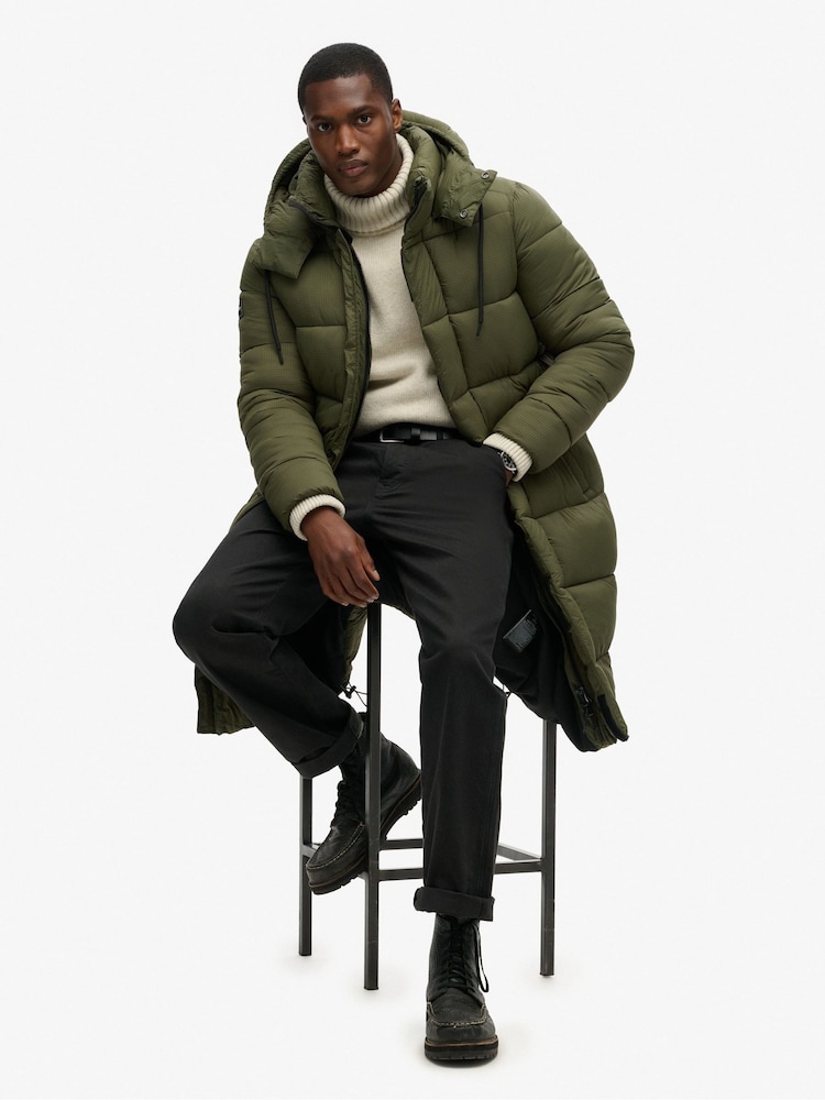 zelena - Superdry Ripstop puffer plašč z dolgimi krajci, ki je bil oblečen v plašč z dolgimi krajci, kot je; suknjič - Slika 2 iz 8 zelena - Superdry Ripstop puffer plašč z dolgimi krajci, ki je bil oblečen v plašč z dolgimi krajci, kot je; suknjič - Slika 2 iz 8