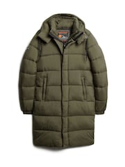Superdry Green Ripstop Longline Puffer Coat Jacket - Image 6 of 8
