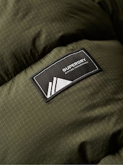Superdry Green Ripstop Longline Puffer Coat Jacket - Image 7 of 8