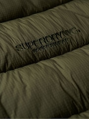 Superdry Green Ripstop Longline Puffer Coat Jacket - Image 8 of 8