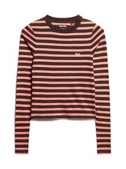 Superdry Brown Stripe Long Sleeve Top - Image 4 of 6