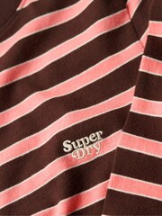 Superdry Brown Stripe Long Sleeve Top - Image 6 of 6