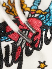 Superdry Cream Tattoo Script Graphic Hoodie - Image 5 of 6