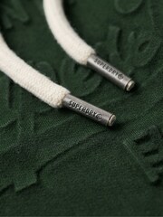 Superdry dark green Embossed Vintage Logo Hoodie - Image 5 of 6