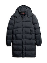 Superdry Blue Ripstop Longline Puffer Coat Jacket - Image 5 of 7