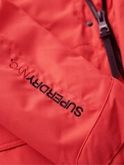 Superdry Red/Black City Hooded Padded Parka Coat Jacket - Image 5 of 6