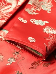 Superdry Red Brocade Mini Dress - Image 2 of 3