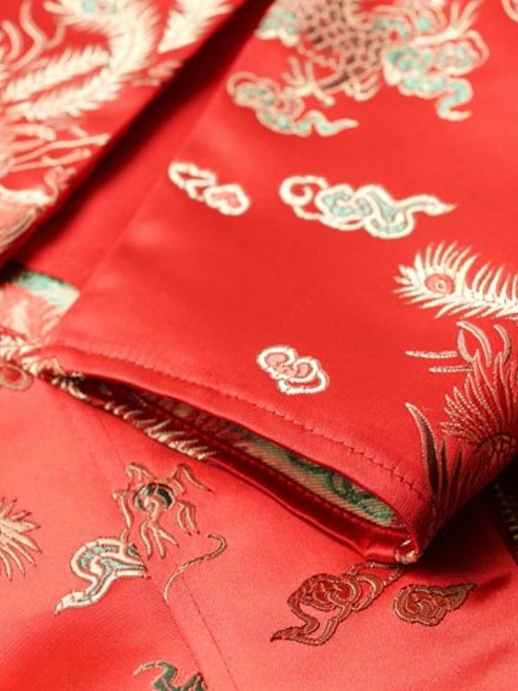 Superdry Red Brocade Mini Dress - Image 2 of 3