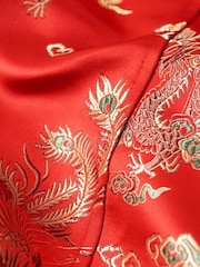 Superdry Red Brocade Mini Dress - Image 3 of 3